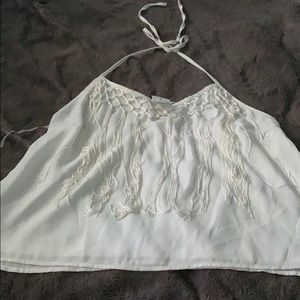 Charlotte Russe white strapless shirt